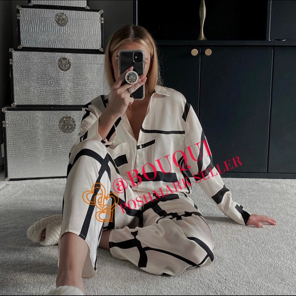 BLOGGERS FAV ZARA GEOMETRIC PRINTED LONG SLEEVES SHIRT - Picture 7 of 14